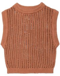 DELUC - Boetti Open Stitch Sweater Vest - Lyst