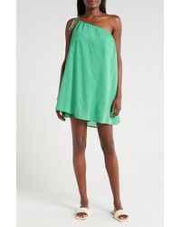 Seafolly - One Shoulder Cotton Cover-up Dress - Lyst