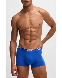 BOSS - Assorted 3-Pack Power Stretch Cotton Trunks - Lyst