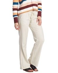 Roxy - Oceanside Linen Blend Drawstring Pants - Lyst