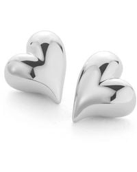 Jenny Bird - Art Heart Button Stud Earrings - Lyst