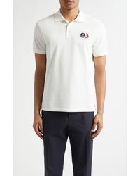 Moncler - Logo Patch Cotton Polo - Lyst