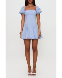 Princess Polly - Rabatia Puff Sleeve Cotton Minidress - Lyst