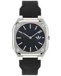 adidas - City Tech Thin Silicone Strap Watch, 39Mm - Lyst