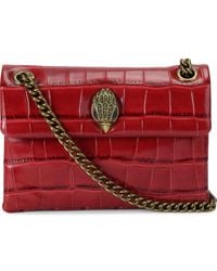 Kurt Geiger - Mini Kensington Croc Embossed Leather Convertible Crossbody Bag - Lyst