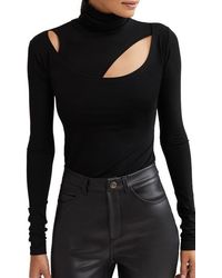 MARCELLA - Dahlia Cutout Turtleneck Top - Lyst