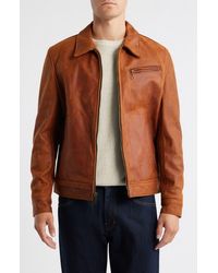 Schott Nyc - Lightweight Vintage Oil Tanned Unlined Cowhide Leather Trucker Jacket - Lyst