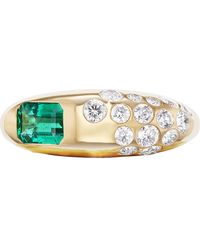 UNIFORM OBJECT - Dowry 18K Emerald Cut Emerald & Diamond Ring - Lyst