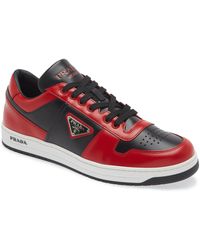 Prada - Downtown Red/ Trainer - Lyst