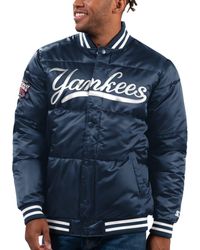 Starter - New York Yankees Bronx Satin Full-snap Bomber Jacket At Nordstrom - Lyst