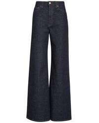 KHAITE - Dane High Waist Wide Leg Jeans - Lyst