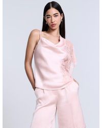 BCBGMAXAZRIA - Lace Draped Cami - Lyst