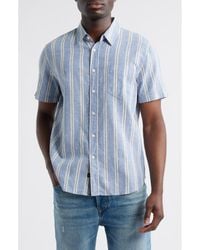 Rails - Wilder Stripe Short Sleeve Hemp & Cotton Button-Up Shirt - Lyst