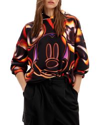 Desigual - Mickey Mouse Cotton Graphic Hoodie - Lyst