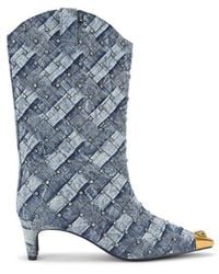 Kurt Geiger - Regent Crystal Embellished Cap Toe Boot - Lyst