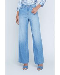 L'Agence - Alicent High Waist Wide Leg Jeans - Lyst