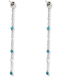 Argento Vivo Sterling Silver - Argento Vivo Sterling Stone Figaro Chain Linear Earrings At Nordstrom - Lyst