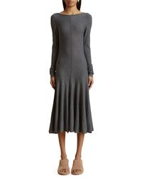 Khaite - Dany Long Sleeve Merino Wool Sweater Dress - Lyst