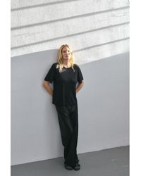 SILK LAUNDRY - Ribbed T-Shirt - Lyst
