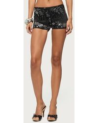 Edikted - Cathy Beaded Sequin Microshorts - Lyst