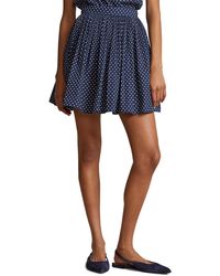 Polo Ralph Lauren - Polka Dot Pleated Miniskirt - Lyst