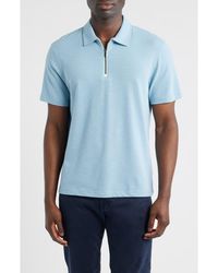 Bugatchi - Quarter Zip Polo - Lyst