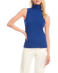 Karen Kane - Turtleneck Rib Sleeveless Top - Lyst