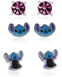 Disney - Lilo And Stitch Fashion Earring Set, 3 Pairs, Stud Earrings - Lyst