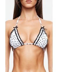 Lioness - Azuri Polka Dot Triangle Bikini Top - Lyst