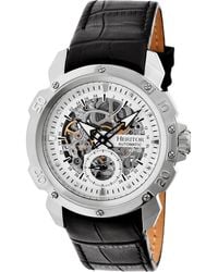 Heritor - Conrad Skeleton Leather-Band Watch - Lyst