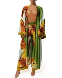 JLUXLABEL - Nola Satin Maxi Duster - Lyst