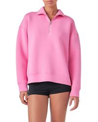 Grey Lab - Scuba Knit Quarter Zip Pullover - Lyst