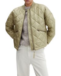Mango - Quilted Waterproof Bomber Jacket - Lyst