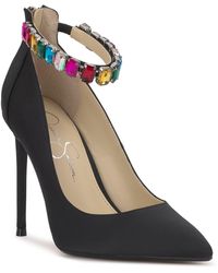 Jessica Simpson - Samiyah Embellished Ankle Strap Pointed Toe Pump - Lyst