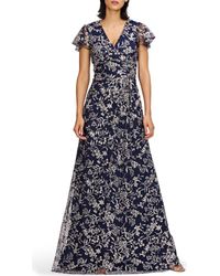 JS Collections - Skylar Floral Embroidered Gown - Lyst