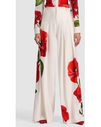 Alice + Olivia - Blaire Pleated Linen Pant - Lyst
