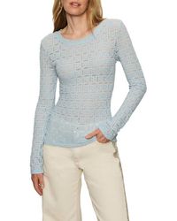 Sanctuary - Perfect Long Sleeve Puckered Lace T-Shirt - Lyst