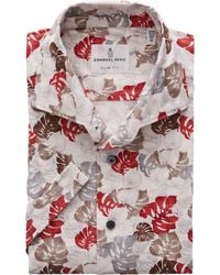 Emanuel Berg - Botanical Short Sleeve Knit Button-up Shirt - Lyst
