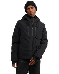 Pajar - Elias Mixed Media Ski Jacket With Fixed Hood - Lyst