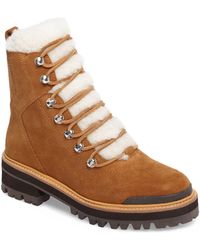 Marc Fisher - Izzie Genuine Shearling Lug Sole Boot - Lyst