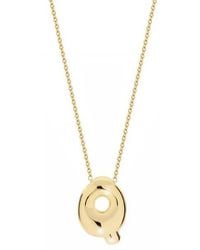 Jane Basch - Puffed Initial Pendant Necklace - Lyst