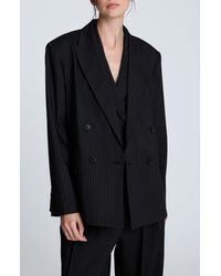 Kenneth Cole - Pinstripe Double Breasted Jacket - Lyst