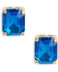 Kurt Geiger - Square Crystal Stud Earrings - Lyst