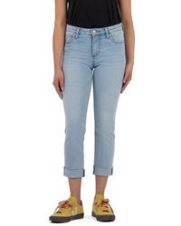 Kut From The Kloth - Amy Low Rise Crop Slim Straight Leg Jeans - Lyst
