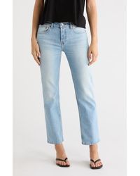 RE/DONE - Slim Straight Crop Jeans - Lyst