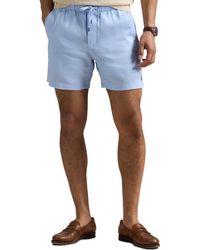 Polo Ralph Lauren - Classic Fit Flat Front Linen Drawstring Shorts - Lyst