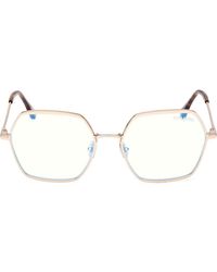 Tom Ford - 56Mm Geometric Light Blocking Optical Glasses - Lyst