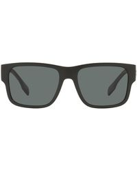 Burberry - 57mm Polarized Square Sunglasses - Lyst