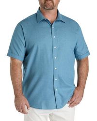 Synrgy by DXL - Big & Tall Micro Dobby Patterned Sport Shirt - Lyst