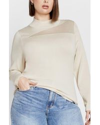 City Chic - Reign Mock Neck Sweater - Lyst